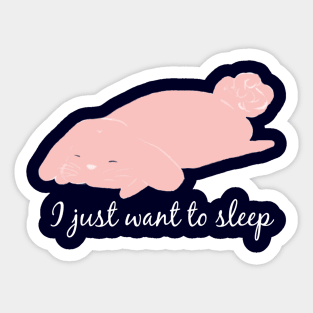 Sleepy bunny Sticker